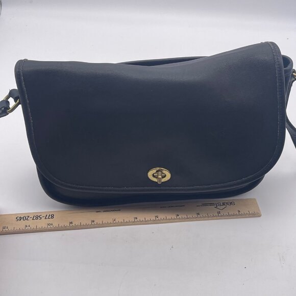 Vintage Coach Women’s Black Bag City F5M-9790 USA Crossbody Shoulder Turn Lock - Picture 13 of 16